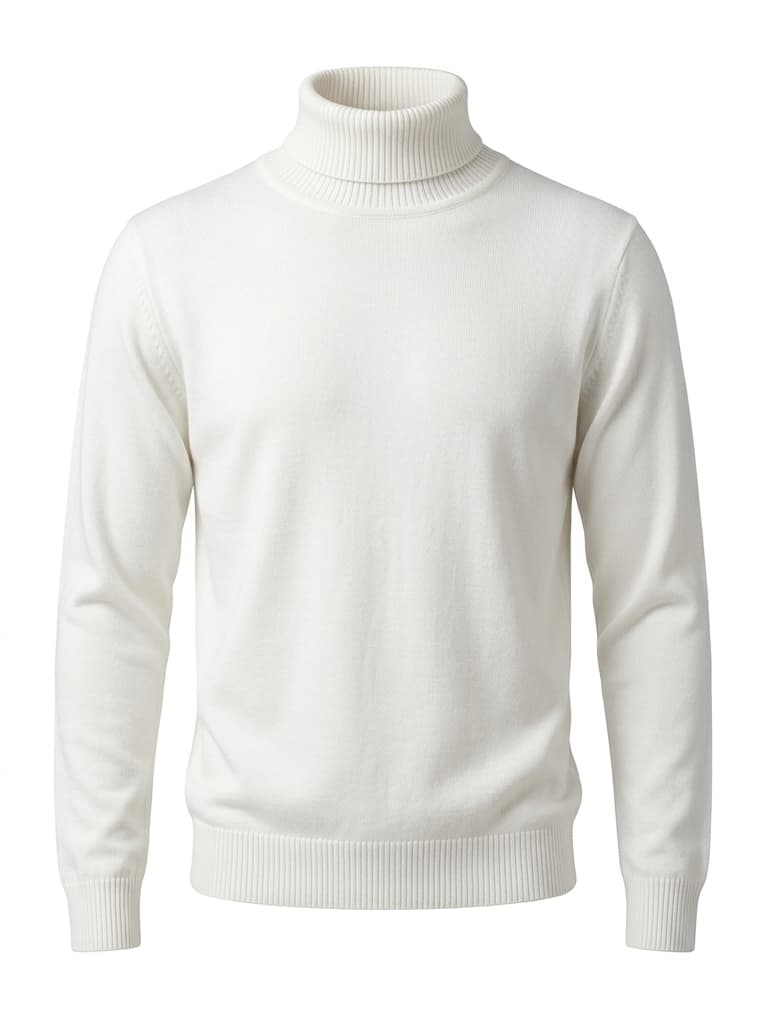 Essential Turtleneck Sweater (Ivory) — 1